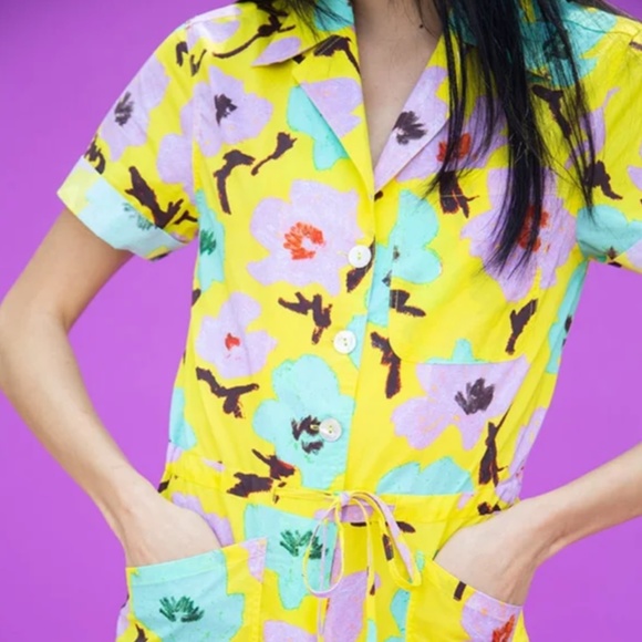 Rachel Antonoff Jumpsuit in Yellow Poppy - Picture 2 of 4